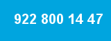 922 800 14 47 922 800 14 47